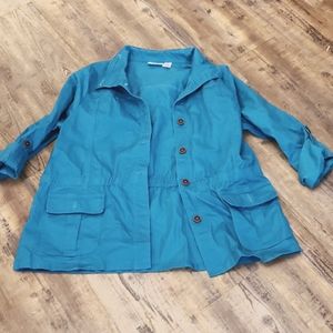 Koret turquoise button up jacket